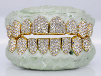 8 on 8 VVS Moissanite Diamond Grillz