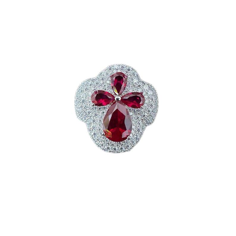 Royal Ruby Bloom Ring