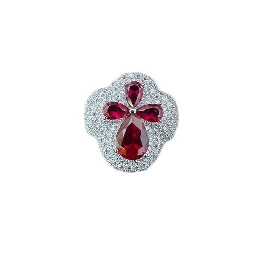 Royal Ruby Bloom Ring