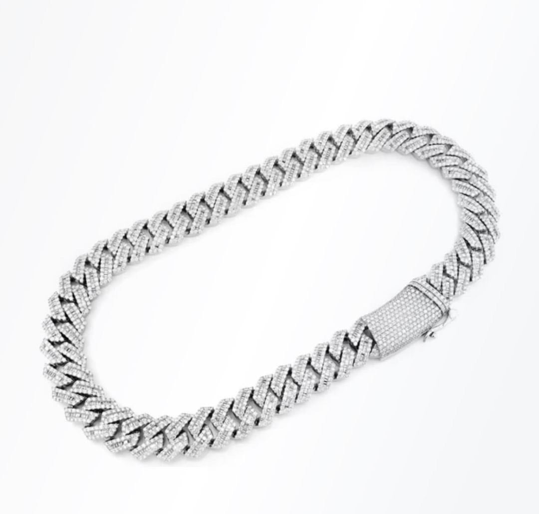 WHITE CUBAN  CHAIN